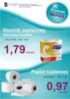 Produkt kwietnia: papier toaletowy i ręczniki papierowe