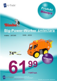 Produkt września: Big-Power-Worker smieciara - SIMBA