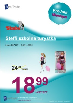 Produkt listopada - SIMBA lalka Steffi szkolna turystka