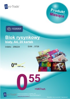 Produkt stycznia - INTERDRUK Blok rysunkowy A4, 20 kartek