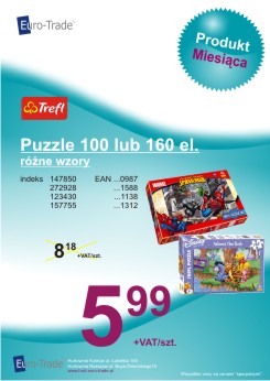 Produkt stycznia - TREFL Puzzle 100 lub 160 el.