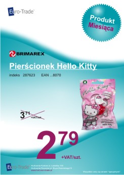 Produkt czerwca - BRIMAREX pierścionek Hello Kitty