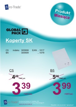 Produkt lipca - GLOBAL PACK koperty B5, C5 SK