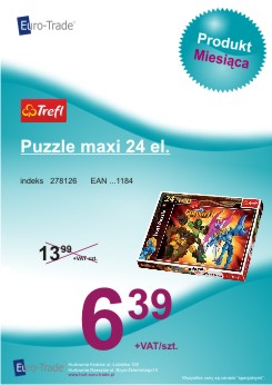 Produkt września - TREFL puzzle 24 el. Gromiti