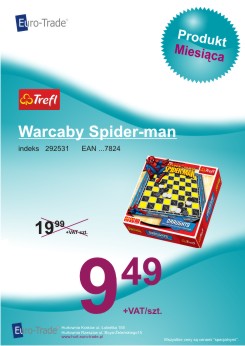 Produkt września - TREFL gra warcaby Spider-Man