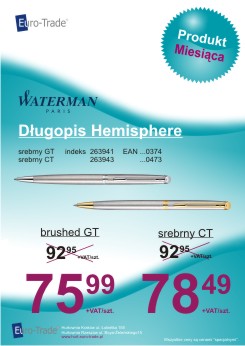 Produkt września - WATERMAN długopis Hemisphere